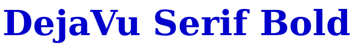 DejaVu Serif Bold लिपि